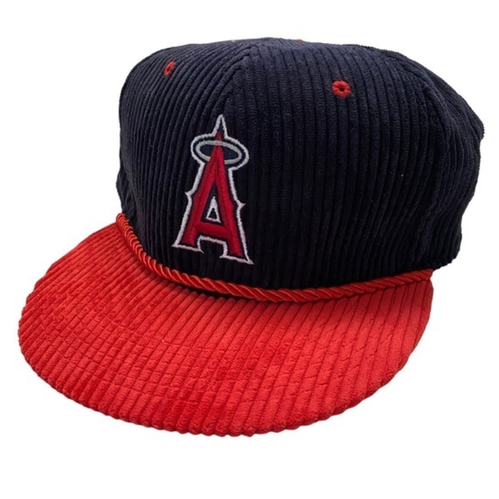 Angels Vintage Farmer John Cap Blue Red Hat Snapback Baseball Los Angeles NEW